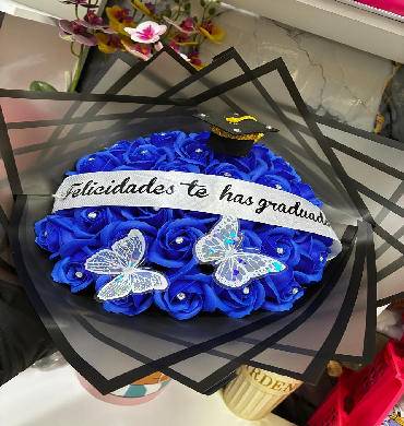30 Rosas de Jabón Azul
